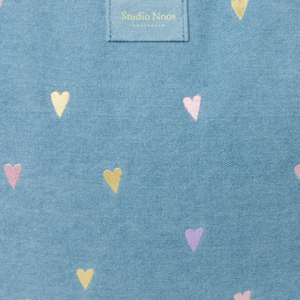 Studio Noos - Hearts Denim Mom Çanta