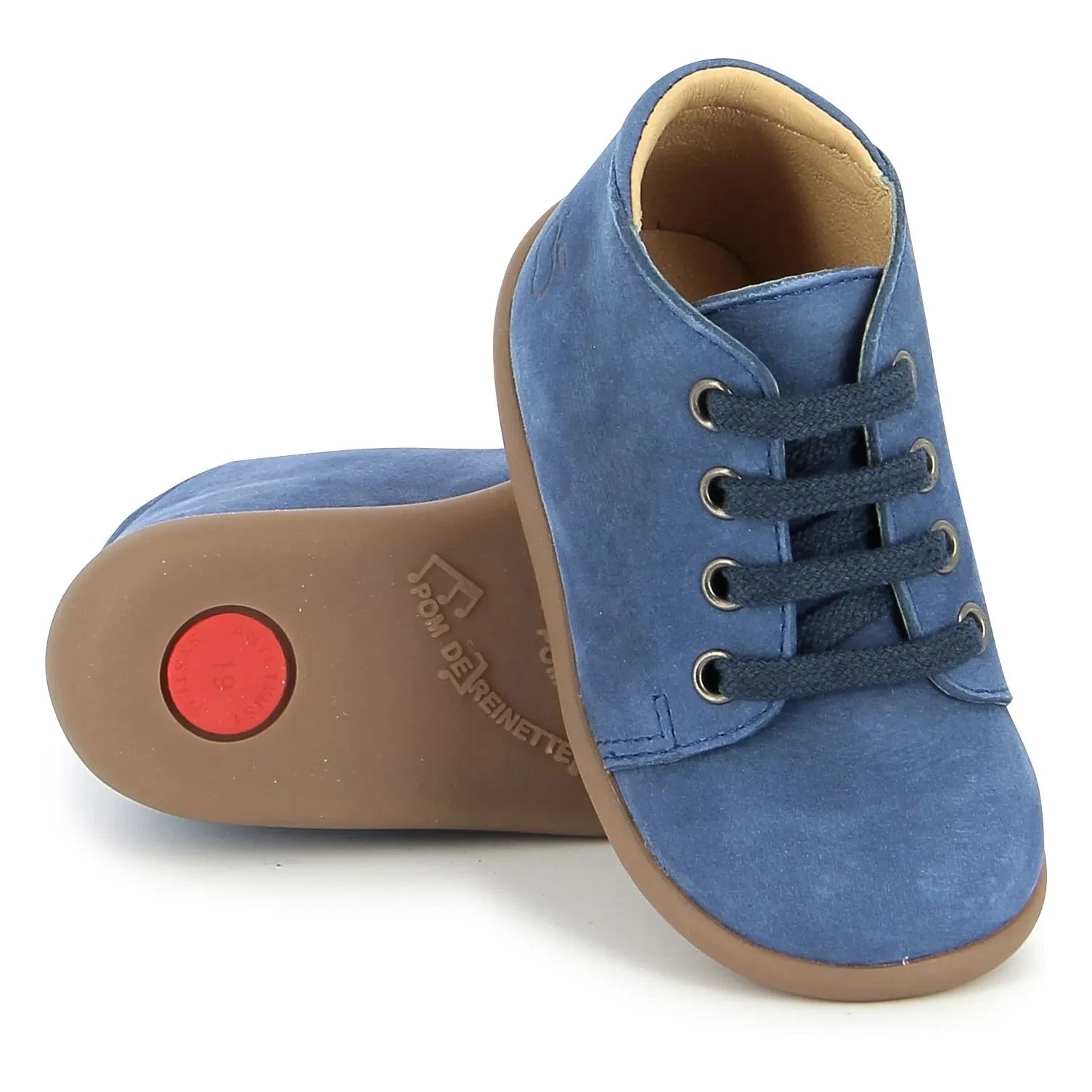 Pom d'Api - Ayakta Nubuk botlar | Denim mavisi