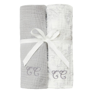 Tartine et Chocolat - Toile de Jouy bebek bezleri - 2'li Set | Gri