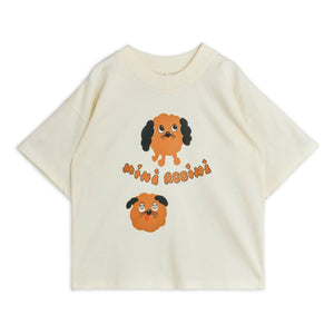 Mini Rodini - Doggies Organik Pamuk Tişört | Beyaz