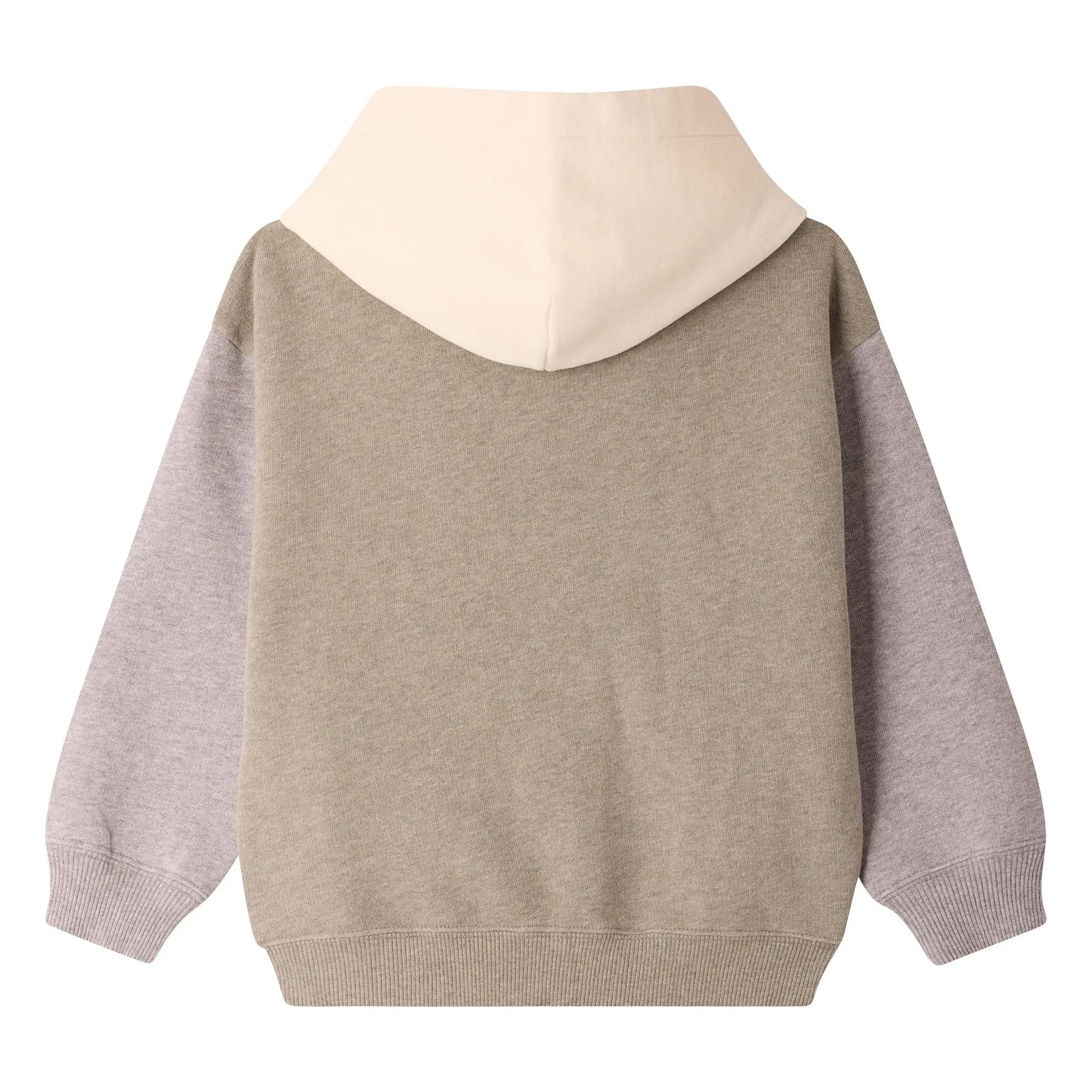 Bonpoint - Elroy Organik Pamuklu Chiné Kapüşonlu Fermuarlı Sweatshirt | Haki