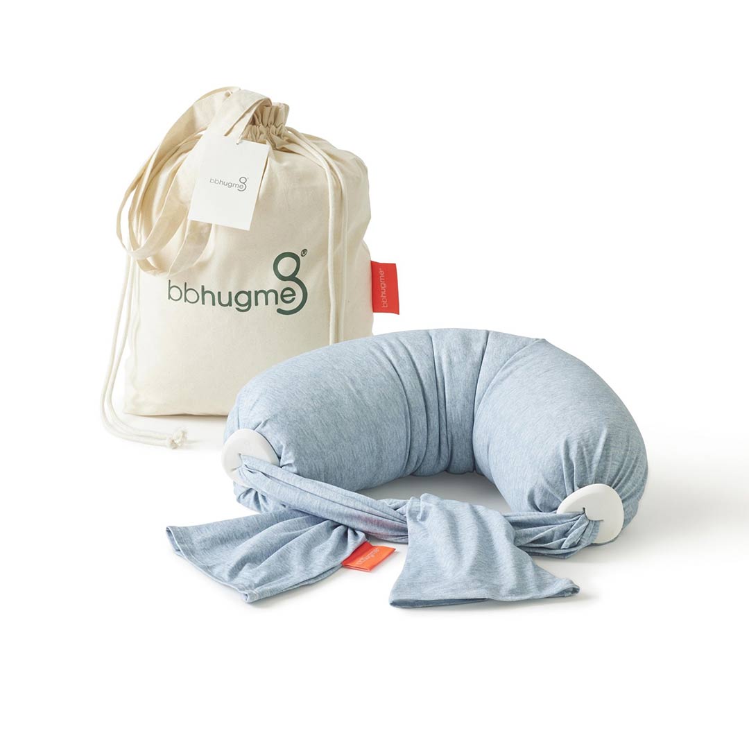 bbhugme Nursing Pillow - Blue Melange-Nursing Pillows-Blue Melange- | Natural Baby Shower