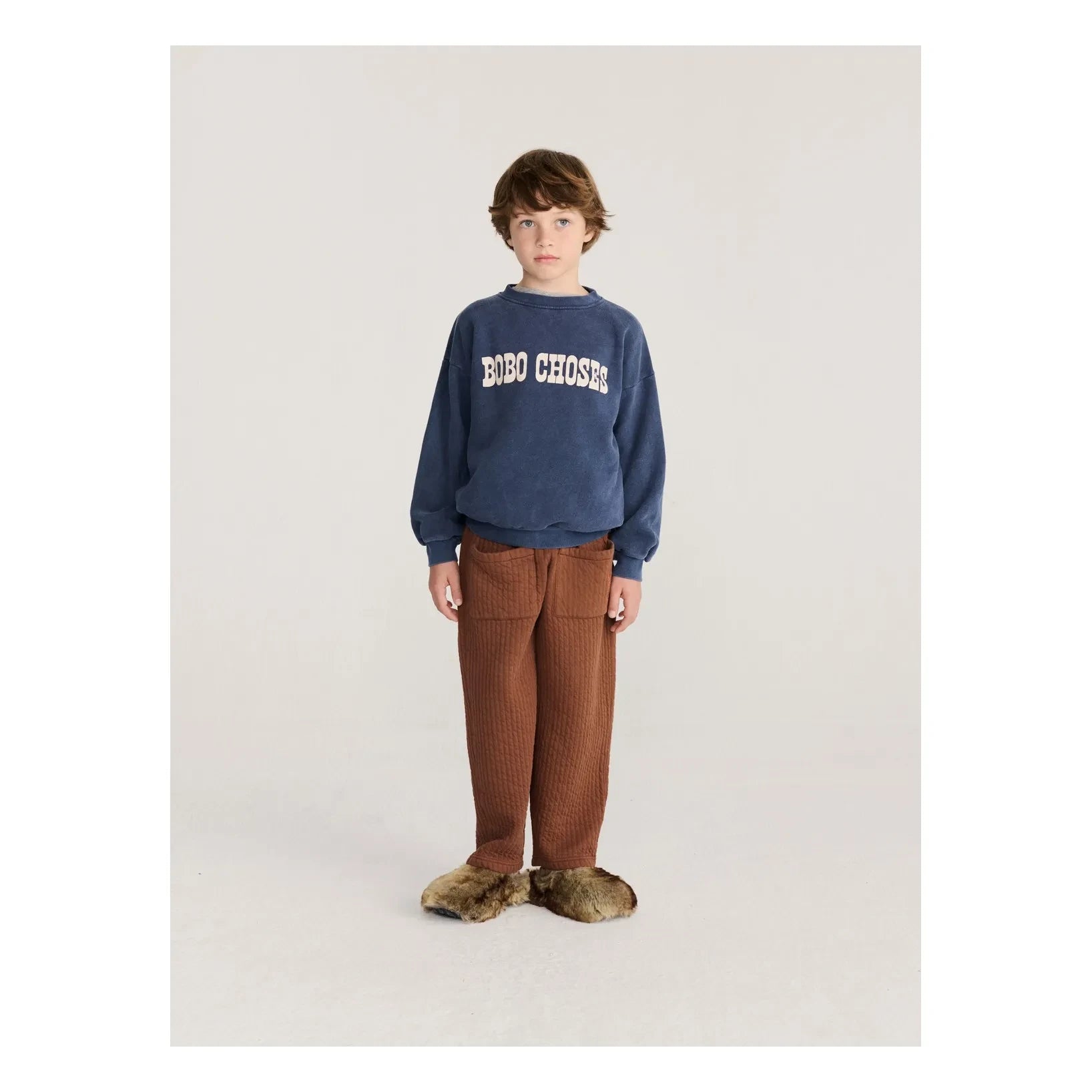 Bobo Choses - Bobo Choses Organik Pamuklu Sweatshirt | Koyu Mavi