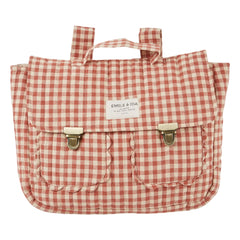 Emile et Ida - Gingham satchel | Kırmızı