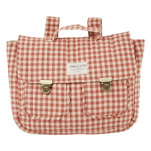 Emile et Ida - Gingham satchel | Kırmızı
