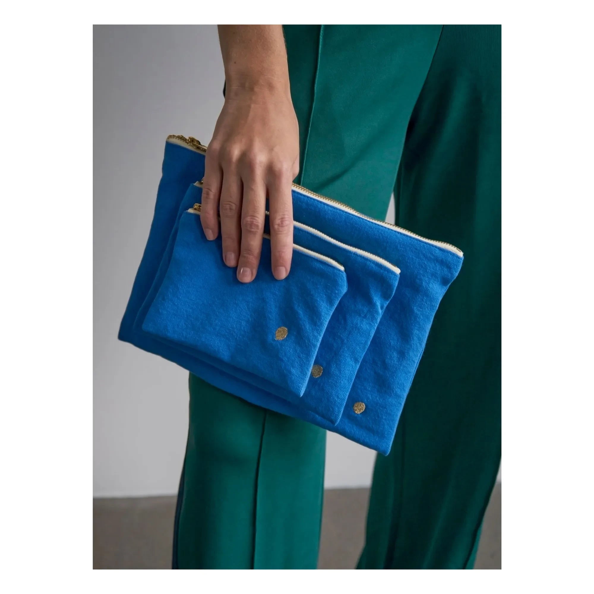 La cerise sur le gâteau - Iona clutch çanta | Elektrik mavisi