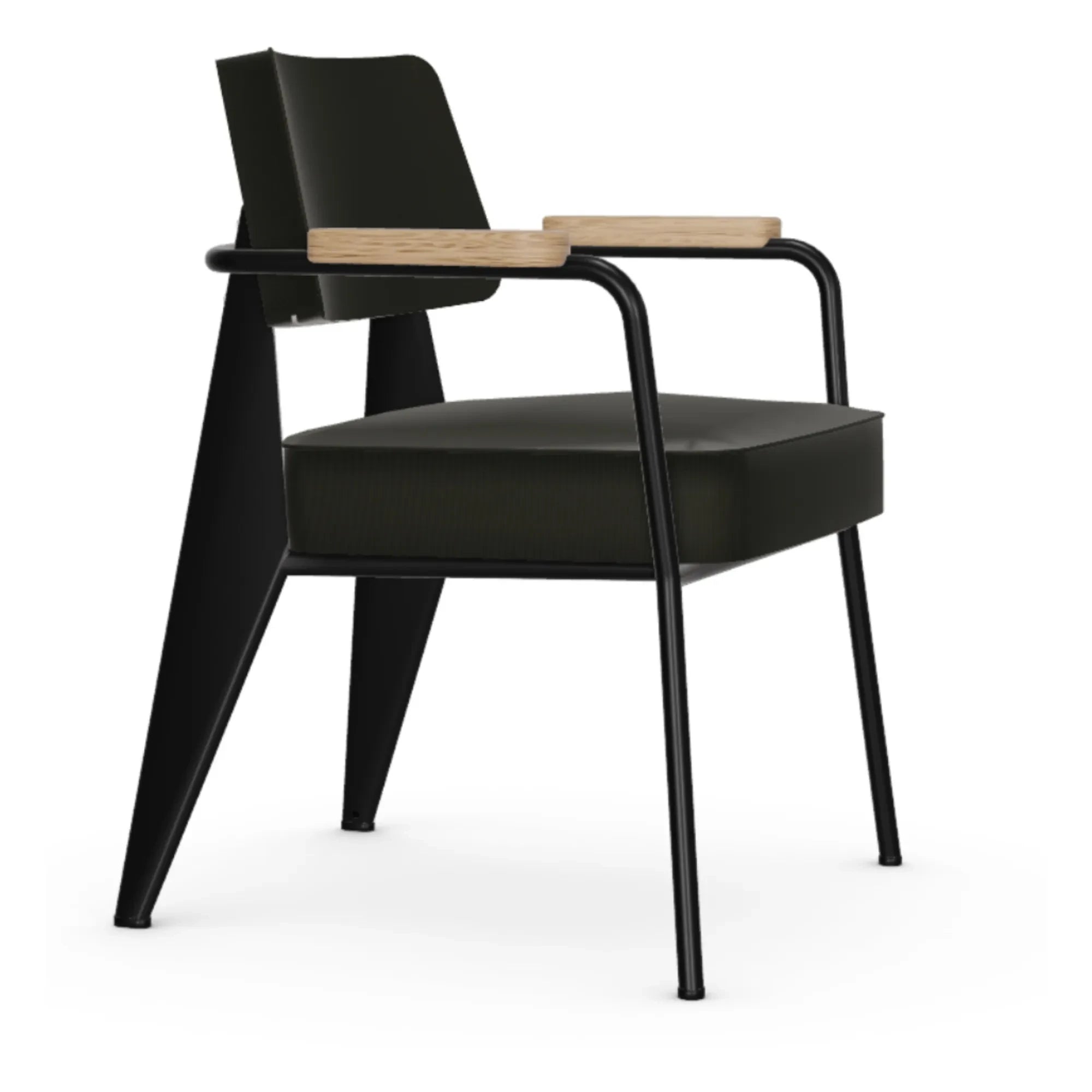 Vitra - Executive Chair, Siyah Taban - Jean Prouvé | Koyu gri