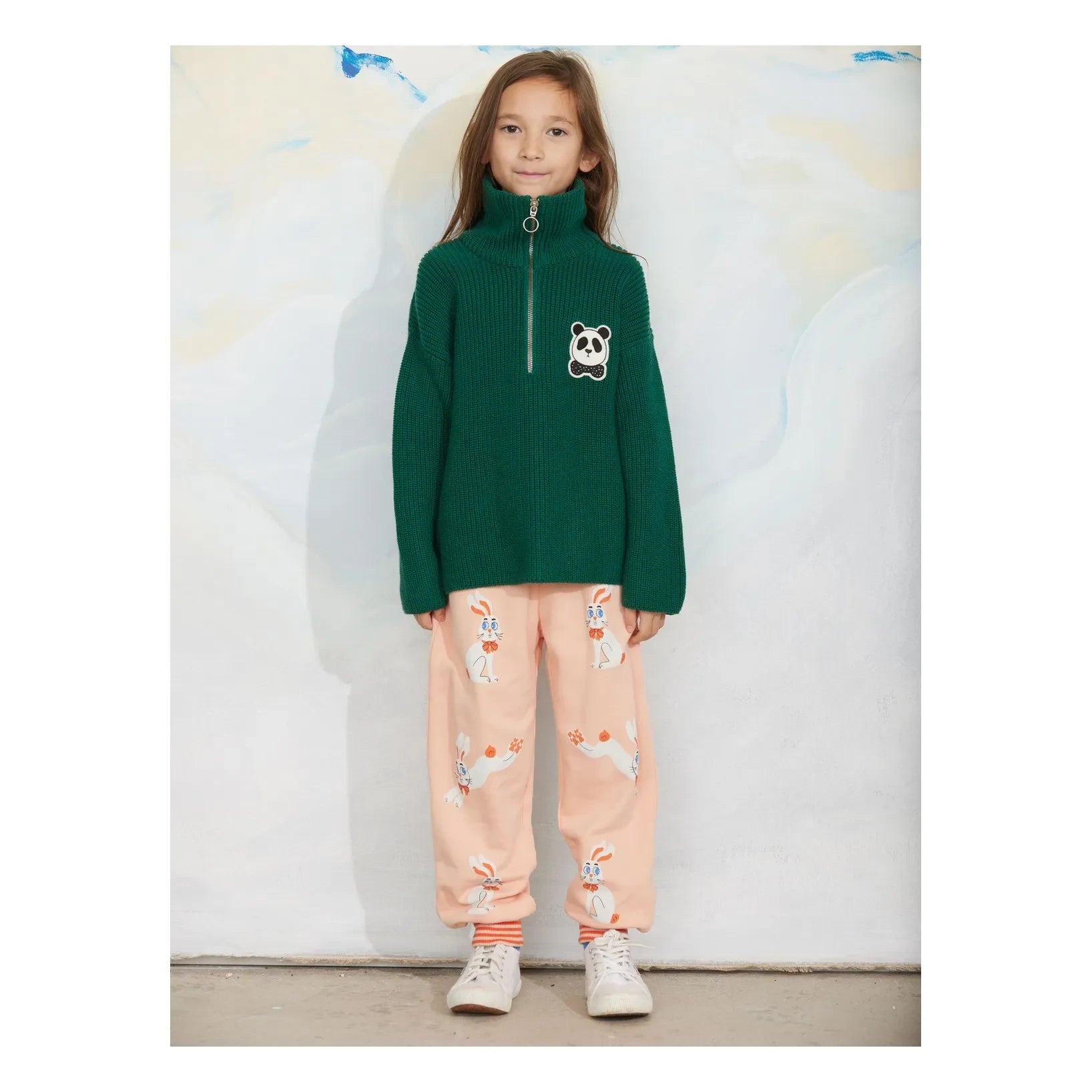 Mini Rodini - Tavşanlı Organik Pamuklu Jogger | Pembe