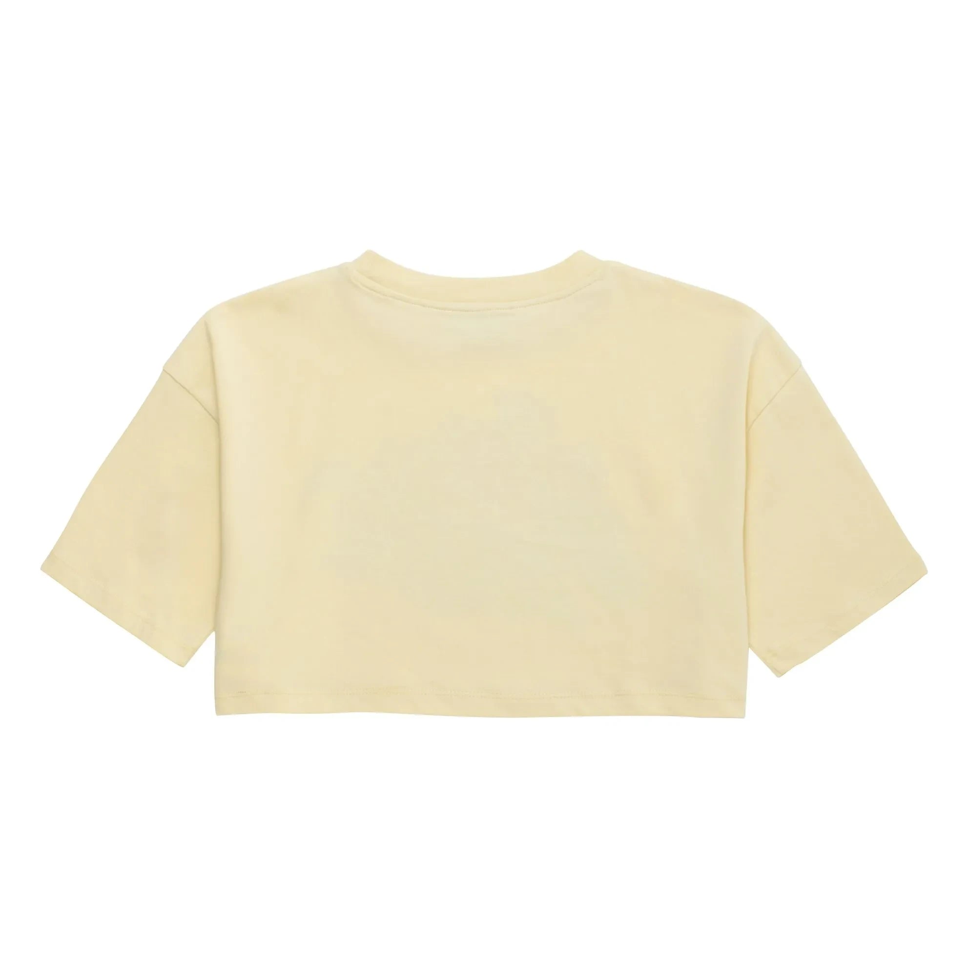 Maison Mangostan - Çiçekli Crop Tişört | Soluk sarı