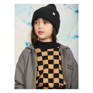 Mini Rodini - Damier organik pamuklu sweatshirt | Kahverengi