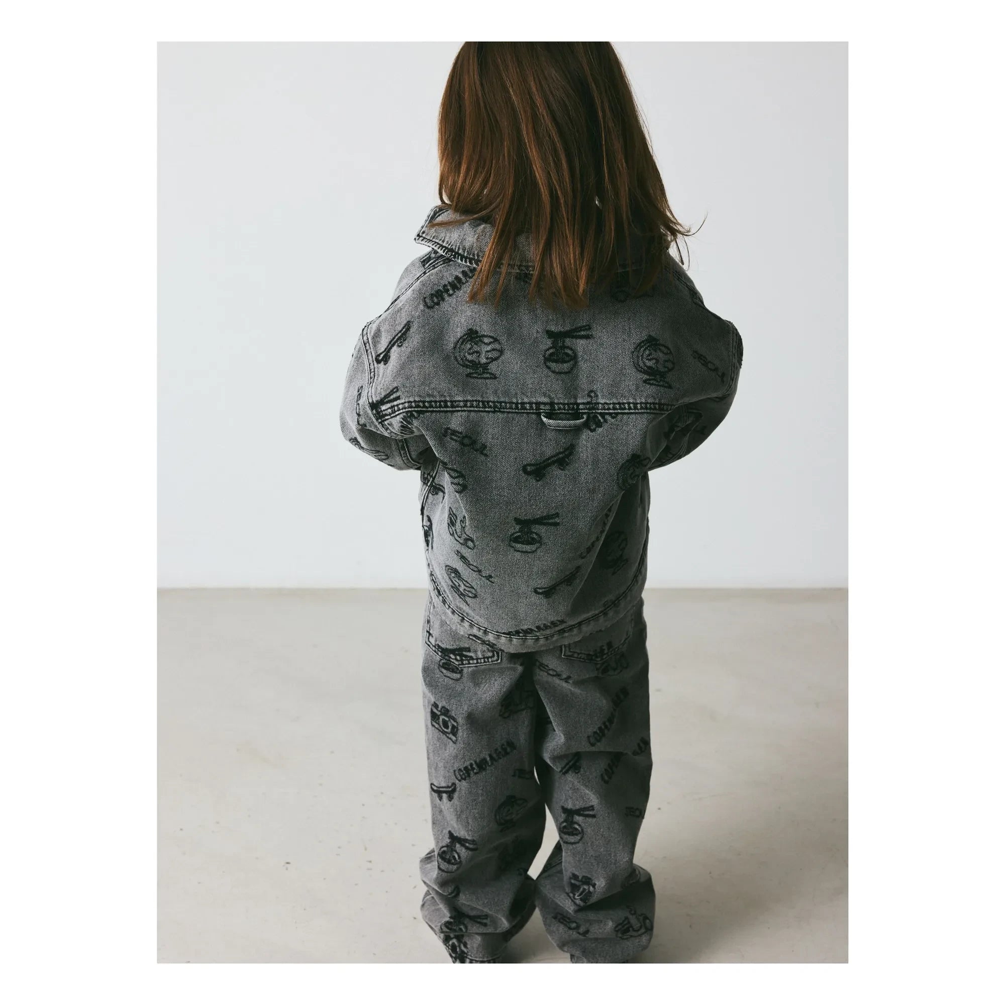 brunobruno nation - Lou Voyage Denim Organik Pamuk Ceket | Gri