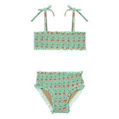 Tinycottons - Cherry Büzgülü Mayo | Yeşil su