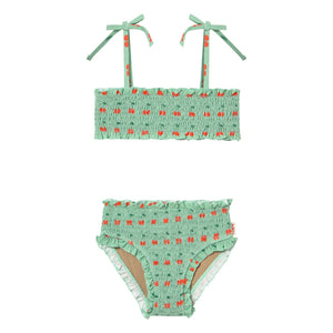 Tinycottons - Cherry Büzgülü Mayo | Yeşil su