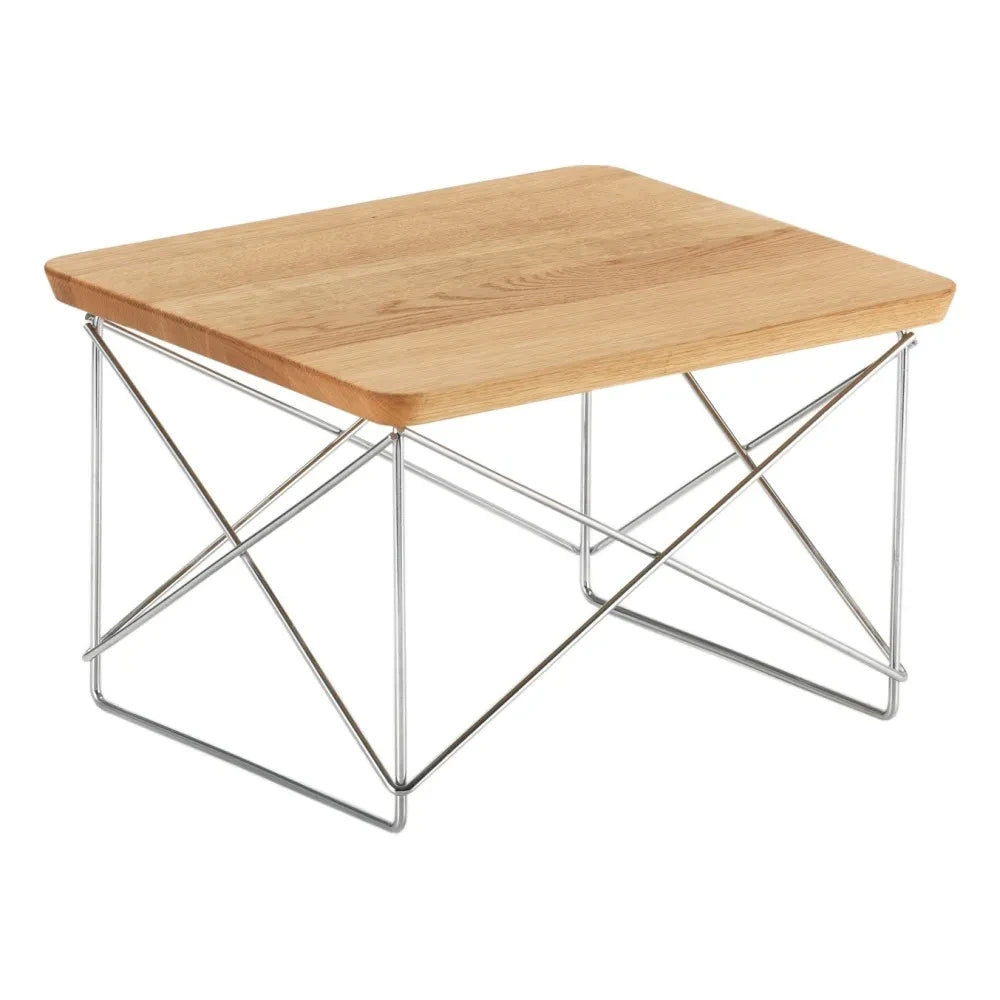 Vitra - LTR Yan Sehpa - Krom kaplamalı taban - Charles & Ray Eames, 1950 | Meşe