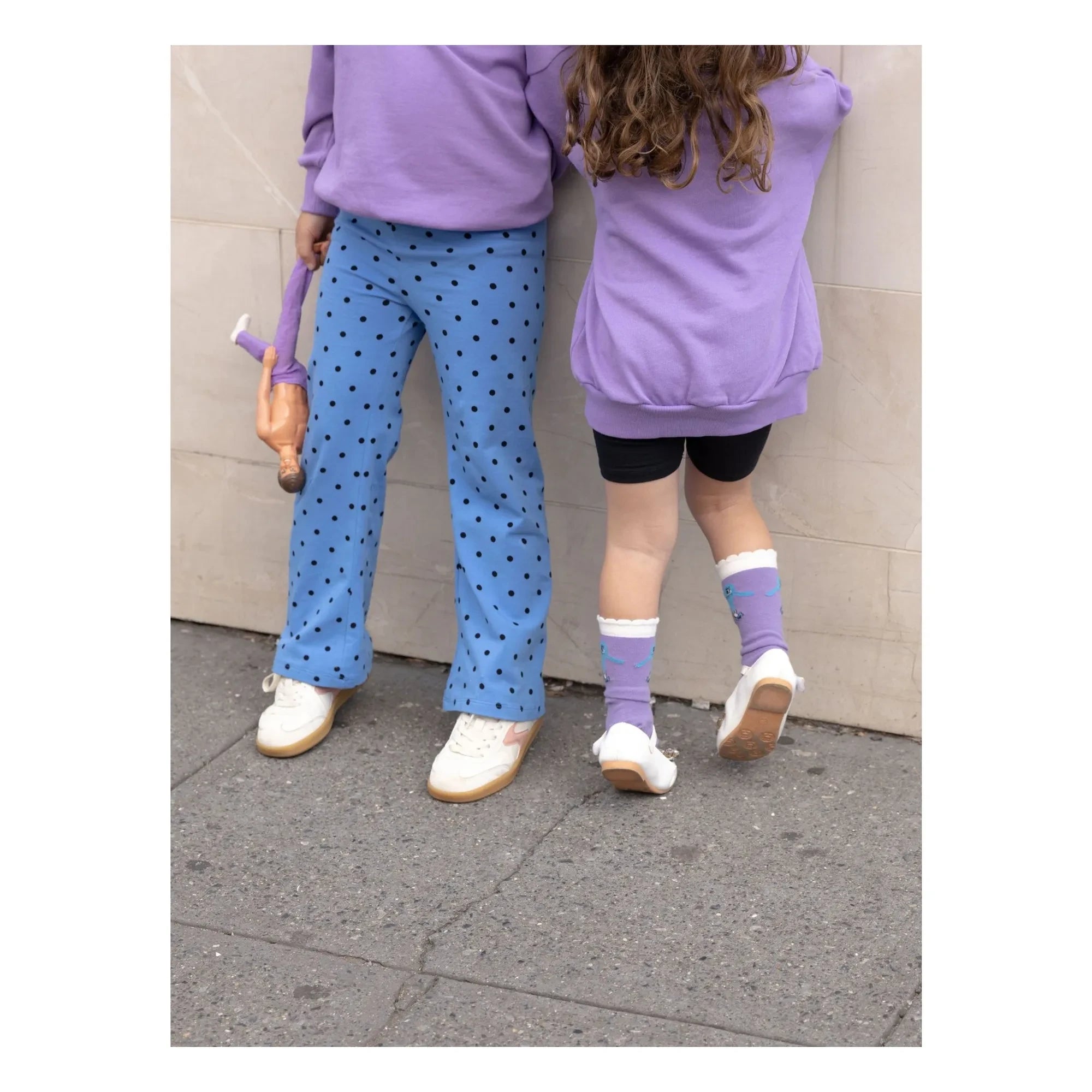 Mini Rodini - Organik Pamuk Flare Pantolon | Azure mavi