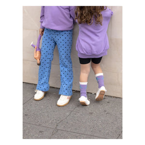 Mini Rodini - Organik Pamuk Flare Pantolon | Azure mavi
