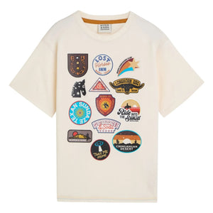 Scotch & Soda - Organik pamuklu T-shirt | Ekru