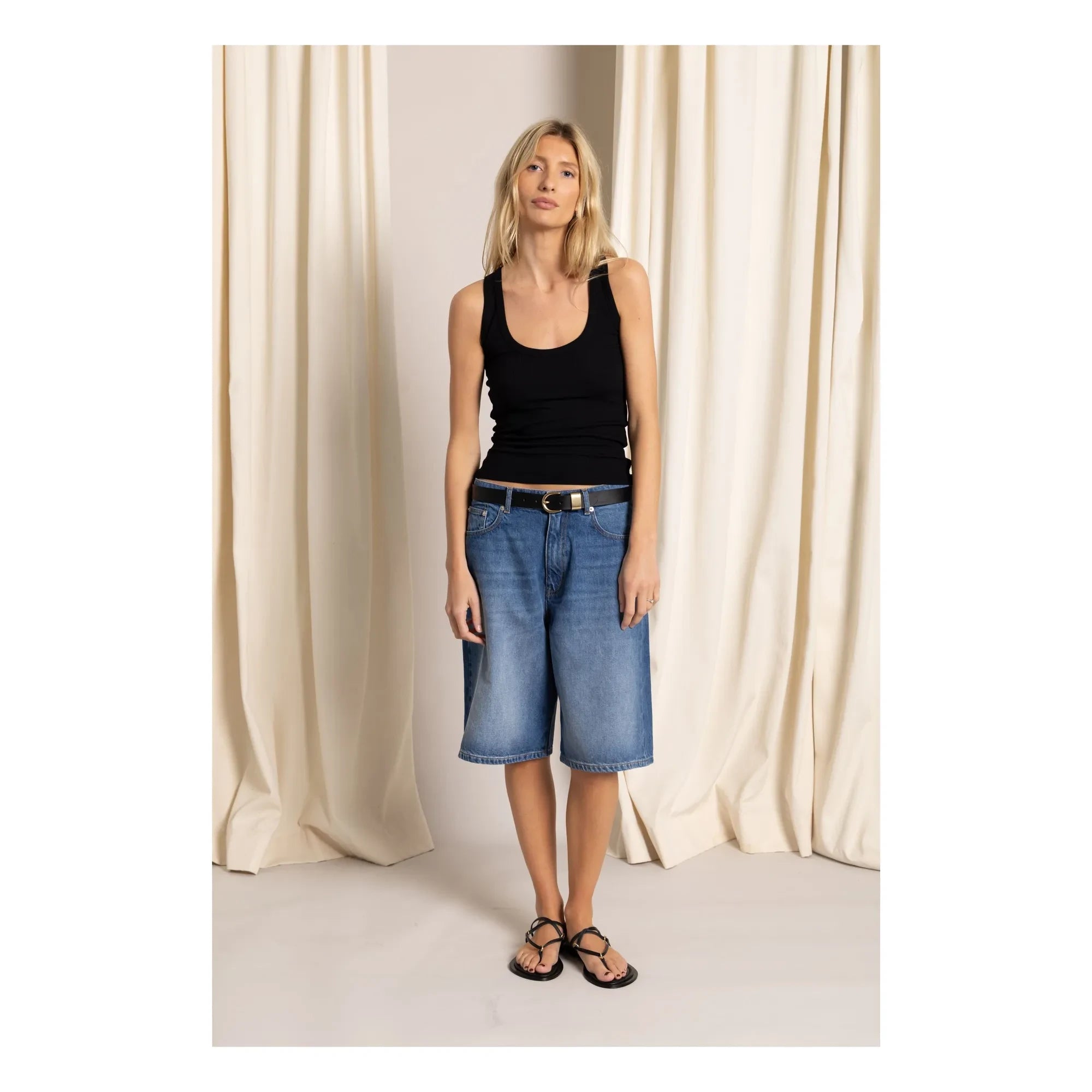 Smallable Woman - Paola Denim Bermuda Şort | Denim mavi