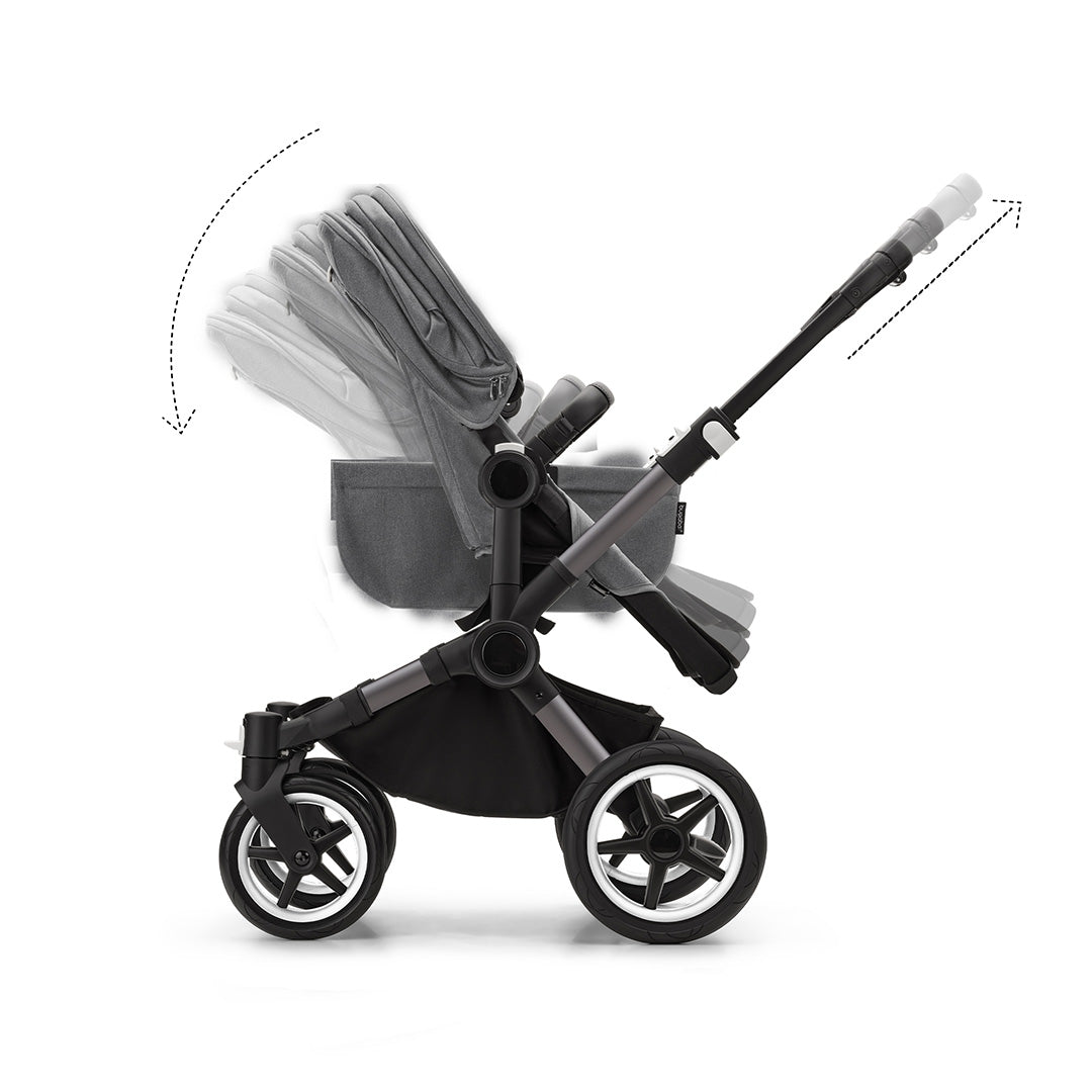 Bugaboo Donkey 5 Mono Complete - Graphite/Grey Melange-Strollers- | Natural Baby Shower