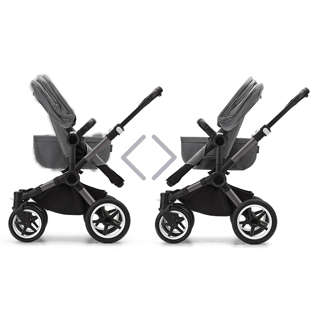 Bugaboo Donkey 5 Mono Complete - Graphite/Grey Melange-Strollers- | Natural Baby Shower