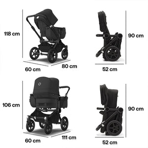 Bugaboo Donkey 5 Mono Complete - Black/Midnight Black-Strollers- | Natural Baby Shower