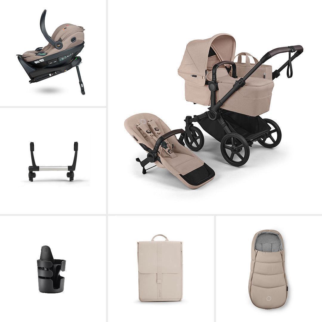 Bugaboo Donkey 6 Single Ultimate Go Beyond 2 Newborn Bundle-Travel Systems-Desert Taupe- | Natural Baby Shower