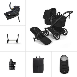 Bugaboo Donkey 6 Single Ultimate Go Beyond 2 Newborn Bundle-Travel Systems-Heritage Black- | Natural Baby Shower