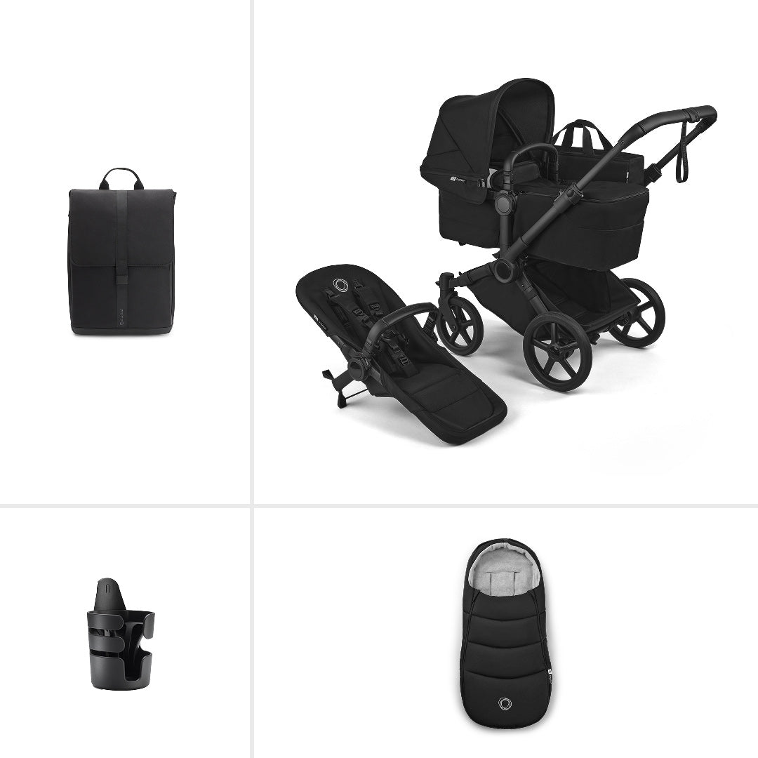 Bugaboo Donkey 6 Single Essential Stroller Bundle-Stroller Bundles-Heritage Black- | Natural Baby Shower