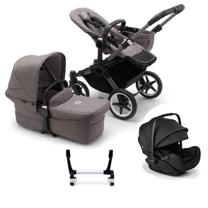 Bugaboo Donkey 5 Mono Complete + Otter Travel System-Travel Systems-Grey Melange-No Base | Natural Baby Shower