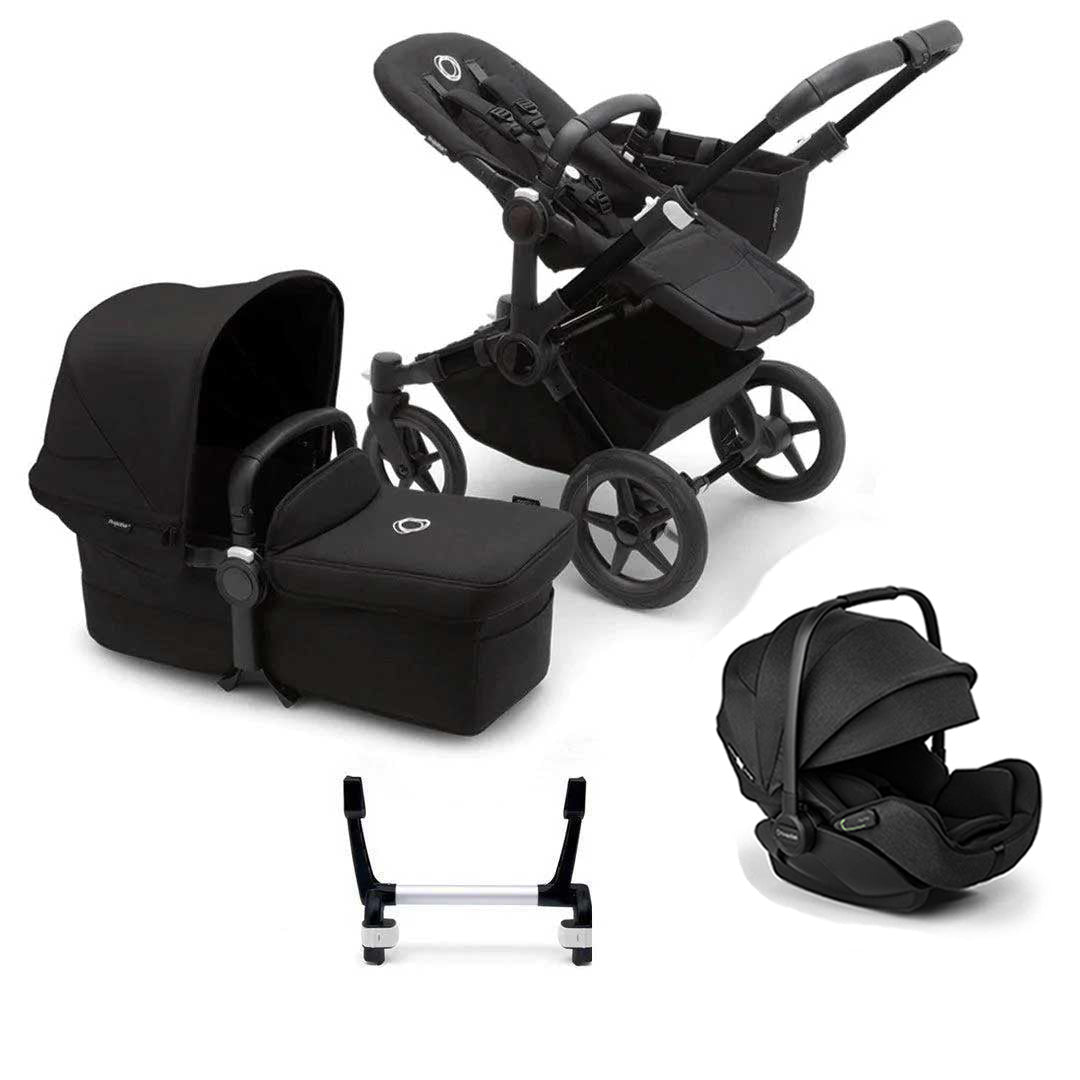 Bugaboo Donkey 5 Mono Complete + Otter Travel System-Travel Systems-Midnight Black-No Base | Natural Baby Shower