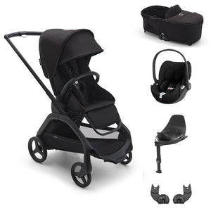 Bugaboo Dragonfly + Cloud T Travel System - Midnight Black-Travel Systems-Base T-With Carrycot | Natural Baby Shower
