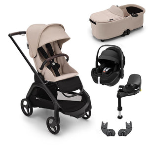 Bugaboo Dragonfly + Pebble 360/360 Pro Travel System - Desert Taupe-Travel Systems-Pebble Pro Car Seat-With Carrycot | Natural Baby Shower