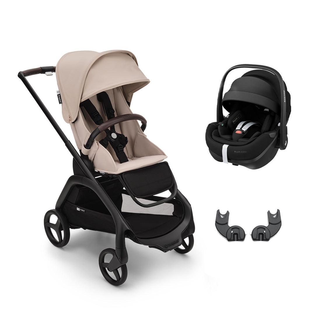 Bugaboo Dragonfly + Pebble 360/360 Pro Travel System - Desert Taupe-Travel Systems-Pebble Pro Car Seat-No Carrycot | Natural Baby Shower