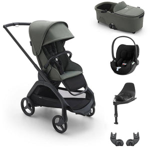 Bugaboo Dragonfly + Cloud T Travel System - Forest Green-Travel Systems-Base T-With Carrycot | Natural Baby Shower
