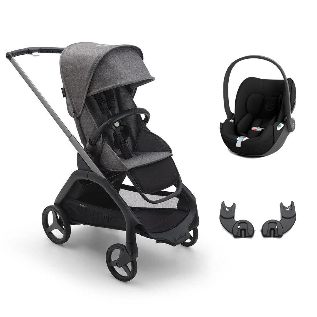 Bugaboo Dragonfly + Cloud T Travel System - Grey Melange-Travel Systems-No Base-No Carrycot | Natural Baby Shower