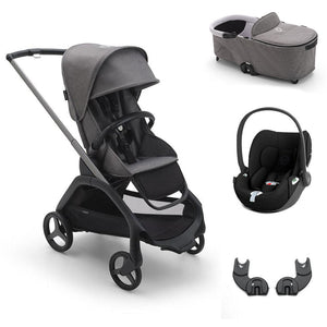 Bugaboo Dragonfly + Cloud T Travel System - Grey Melange-Travel Systems-No Base-With Carrycot | Natural Baby Shower