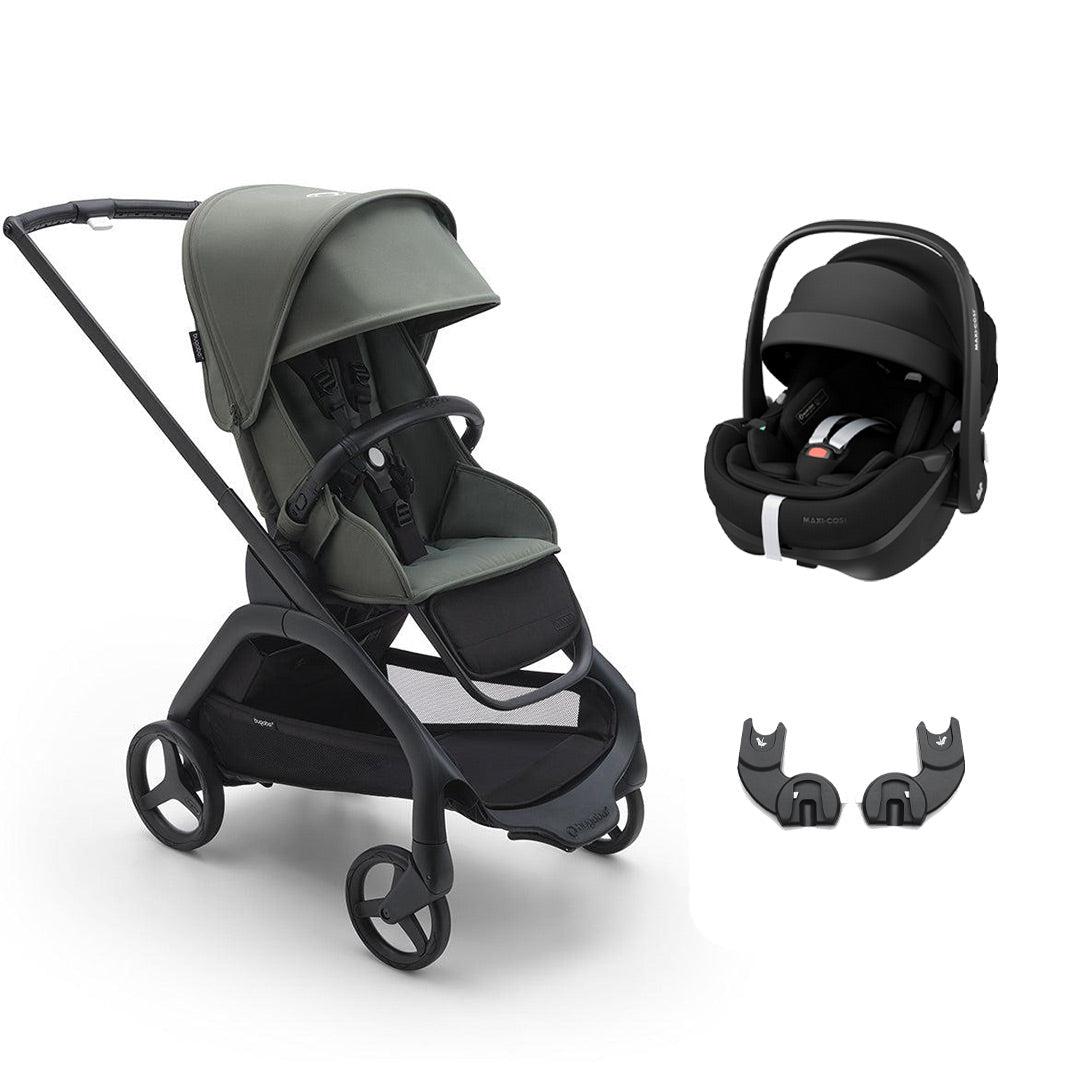 Bugaboo Dragonfly + Pebble 360/360 Pro Travel System - Forest Green-Travel Systems-Pebble Pro Car Seat-No Carrycot | Natural Baby Shower