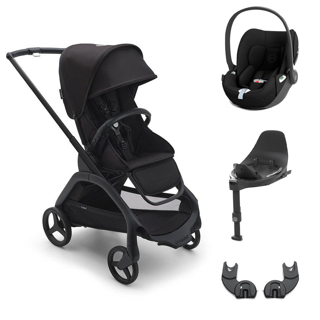Bugaboo Dragonfly + Cloud T Travel System - Midnight Black-Travel Systems-Base T-No Carrycot | Natural Baby Shower