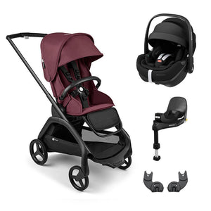 Bugaboo Dragonfly + Pebble 360 Pro 2 Travel System-Travel Systems-Dark Cherry-No Carrycot | Natural Baby Shower