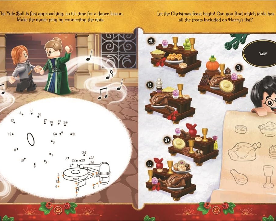 كتب باستر - كتاب نشاط وقصة باللغة الإنجليزية مع دمية شخصية عيد الميلاد السحرية من ليغو هاري بوتر