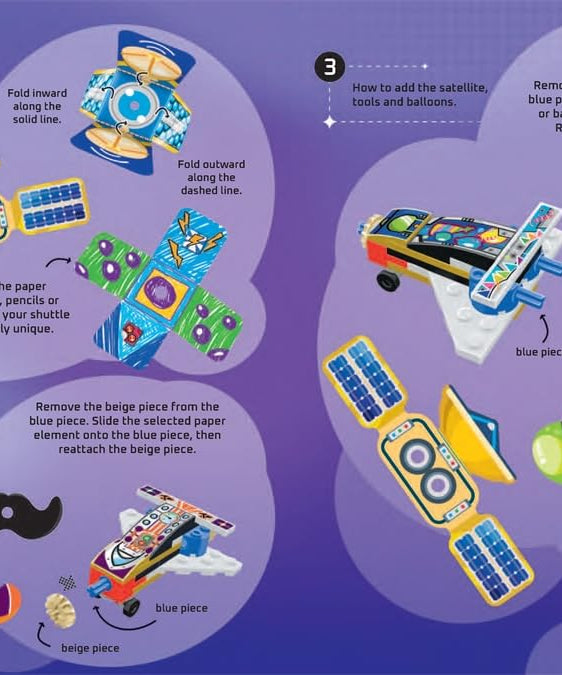 كتب باستر - كتاب نشاط وقصة باللغة الإنجليزية مع لعبة تركيب ولصق شخصيات ليغو