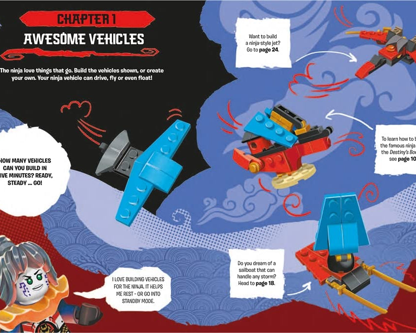 كتب باستر - كتاب نشاط وقصة باللغة الإنجليزية مع لعبة شخصية ليغو نينجاجو