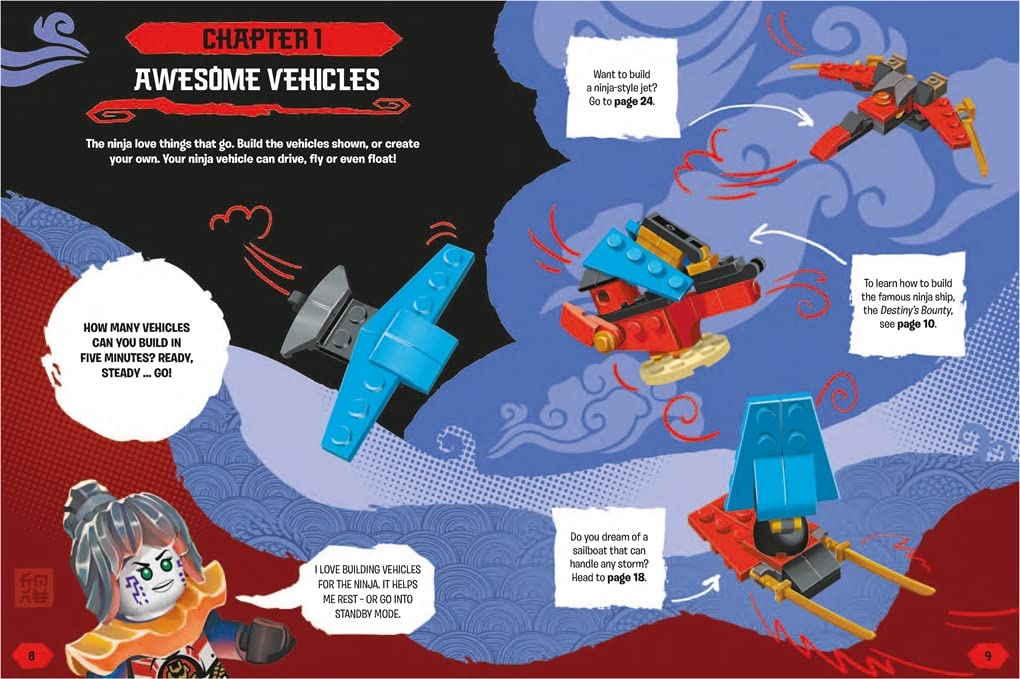 كتب باستر - كتاب نشاط وقصة باللغة الإنجليزية مع لعبة شخصية ليغو نينجاجو