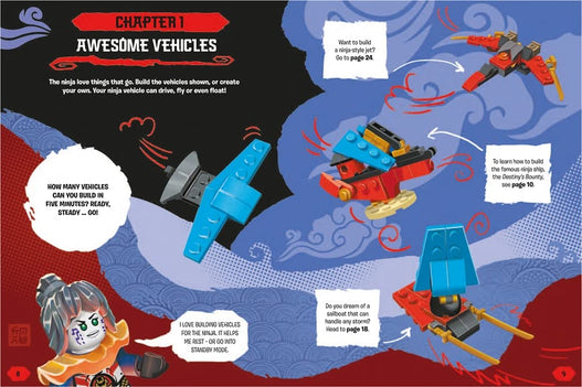 كتب باستر - كتاب نشاط وقصة باللغة الإنجليزية مع لعبة شخصية ليغو نينجاجو