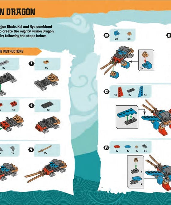 كتب باستر - كتاب نشاط وقصة باللغة الإنجليزية مع لعبة شخصية ليغو نينجاجو