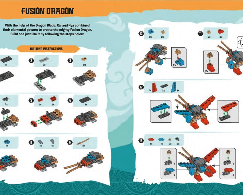 كتب باستر - كتاب نشاط وقصة باللغة الإنجليزية مع لعبة شخصية ليغو نينجاجو