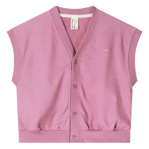 Gray Label - Spencer Organik Pamuklu Oversize Kolsuz Hırka | Pembe