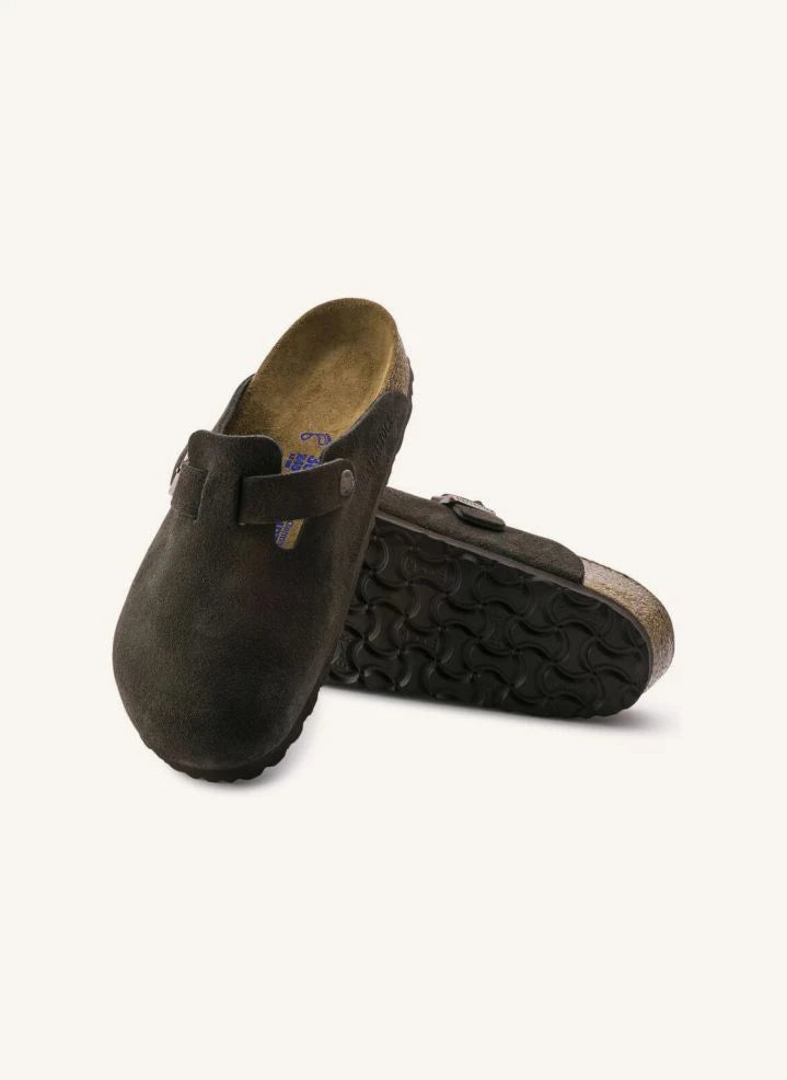 BIRKENSTOCK - شباشب بوسطن من الجلد المدبوغ - مجموعة البالغين | بني