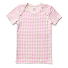 Soor Ploom - Baby Vichy Organik Pamuk Tişört | Pembe