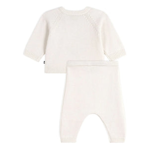 Petit Bateau - Whale Yün Kazak ve Pantolon Takımı | Beyaz